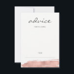 Tarjeta de consejo para Bodas de pincel de oro Ros<br><div class="desc">Un diseño falso de pinceles de Relieve metalizado de oro rosa. Personalice el texto personalizado anterior. Puede encontrar elementos de coordinación adicionales en nuestra colección "Modern Rosa Gold Brushstrot Boda".</div>