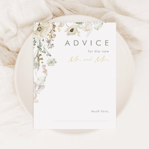 Tarjeta de consejo para Bodas de Wildflower Meadow