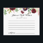 Tarjeta de consejo para Bodas florales de la prima<br><div class="desc">Esta tarjeta de consejo boda floral de primavera borgoñona es perfecta para un boda sencillo. El diseño está pintado a mano y cuenta con hojas verdes, rosas deslumbrantes rosas, ruidosas, violetas, rojas, blancas y burdeos deslumbrantes, peonías cuidadosamente dispuestas en pequeños ramos adorables. Estas tarjetas son perfectas para un boda, una...</div>