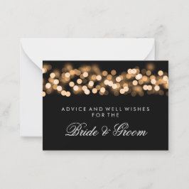 Tarjeta de consejo para bodas Gold Hollywood Glam