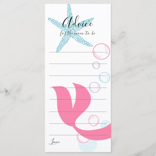 Tarjeta de consejo para el futuro Chica de sirenas (Anverso)