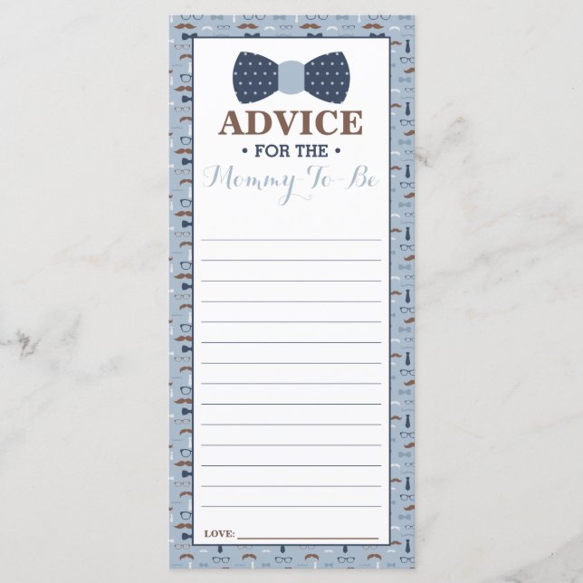 Tarjeta de consejo para el futuro y el pequeño hom (Anverso)