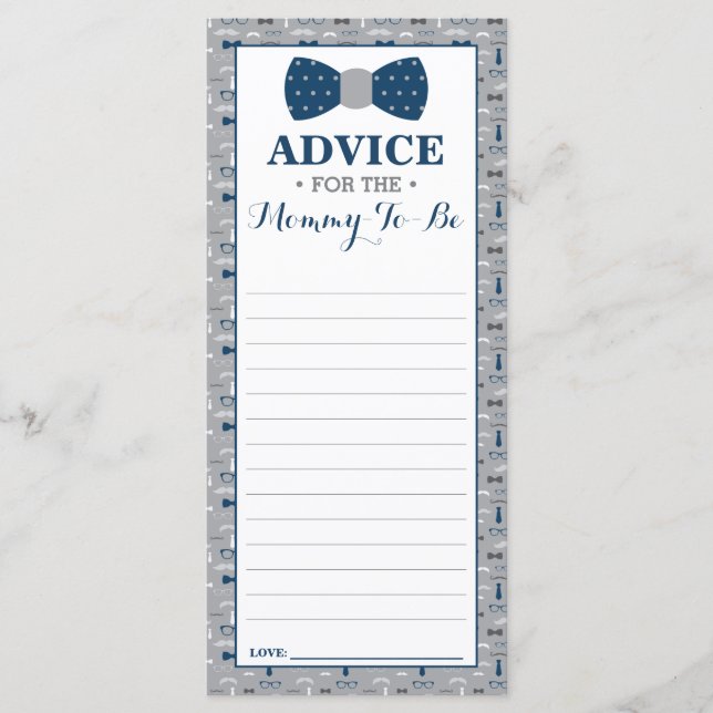 Tarjeta de consejo para el futuro y el pequeño hom (Anverso)