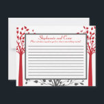 Tarjeta de consejo para escritura árboles de invie<br><div class="desc">Estas adorables Tarjetas de Consejos Escritos son la adición perfecta a cualquier Boda. Simplemente entregue estas tarjetas a sus huéspedes, junto con bolígrafos Sharpie de punta fina. Sus invitados pueden anotar cualquier consejo que tengan para la nueva novia y el novio. Estos se imprimen en un tamaño de 4, 25"...</div>