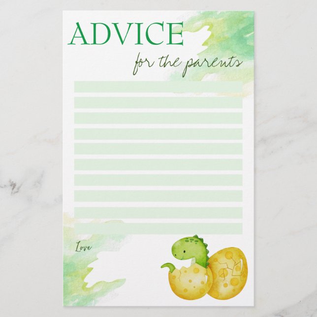 Tarjeta de consejo para la ducha para bebés para i (Anverso)