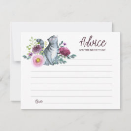 Tarjeta de consejo para la novia que se casa con u