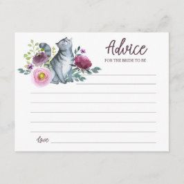 Tarjeta de consejo para la novia que se casa con u