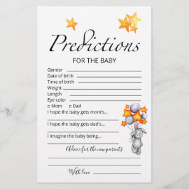 Tarjeta de consejo para la predicción del bebé con