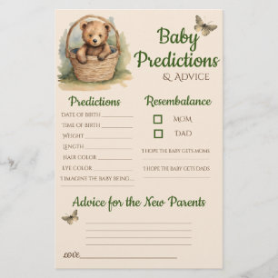 Tarjeta de consejo para la predicción del bebé neu