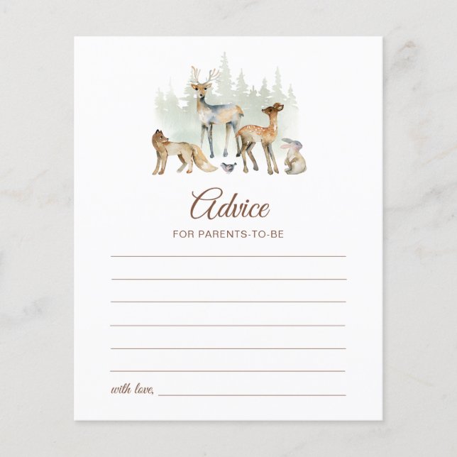 Tarjeta de consejo para los padres de animales de  (Anverso)