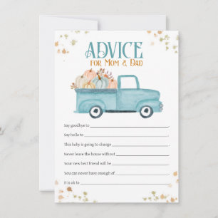Tarjeta de consejo para mamá y papá, Camión de cal
