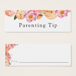 Tarjeta de consejo para padres de flores de cítric