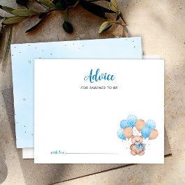 Tarjeta de consejo para padres de oseo de peluche