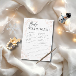 Tarjeta de consejo para predicciones de bebé de ni