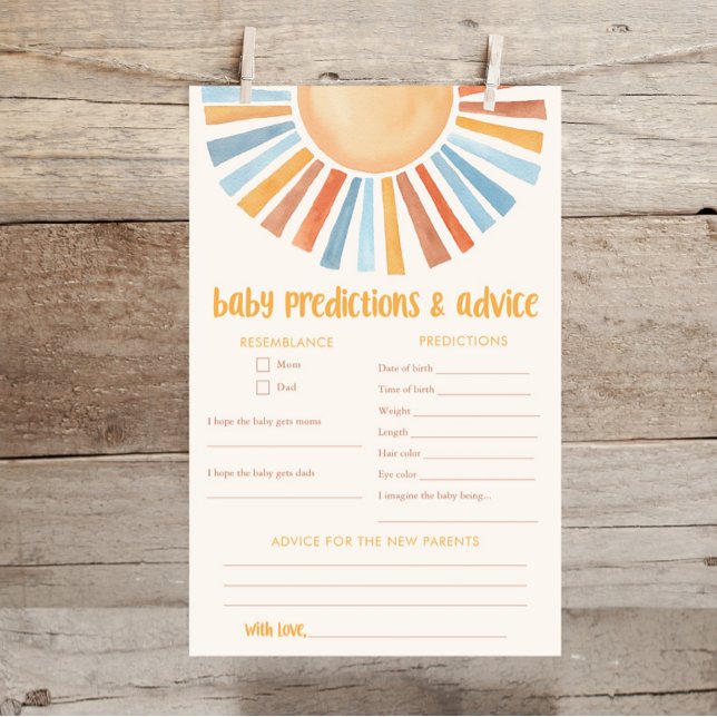 Tarjeta de consejo para predicciones del bebé sol  (Subido por el creador)