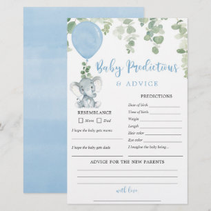 Tarjeta de consejo para predicciones para bebés Gl
