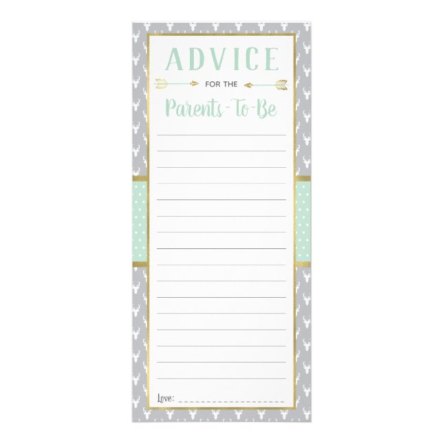 Tarjeta de consejo para venados de Woodland, Baby  (Frente)