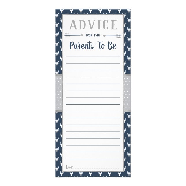 Tarjeta de consejo para venados de Woodland, Baby  (Frente)