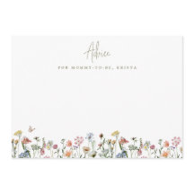 Tarjeta de consejo personalizada de Wildflowers Ba