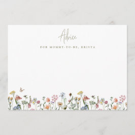 Tarjeta de consejo personalizada de Wildflowers Ba