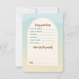 Tarjeta de consejo plana Teddy Bear Baby Shower