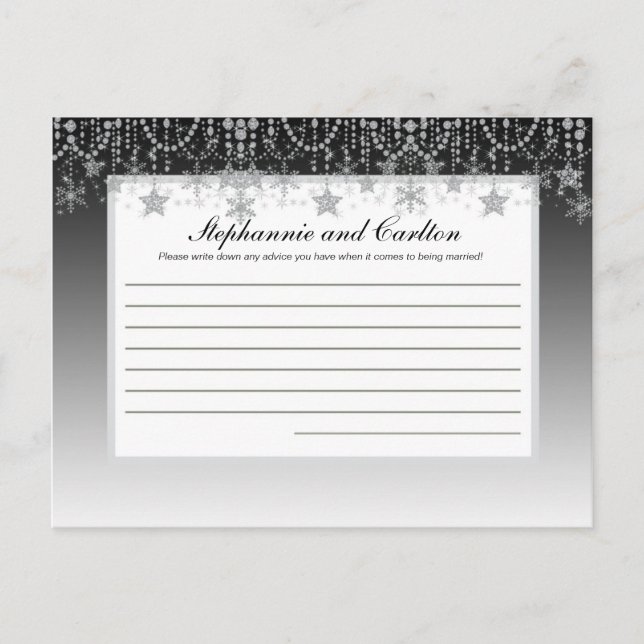 Tarjeta de consejo por escrito para Boda de diaman (Anverso)