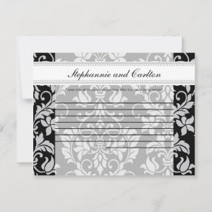 Tarjeta de consejo por escrito para la boda de Dam
