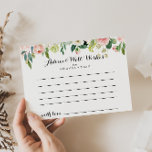 Tarjeta de consejo simple del Boda de follaje verd<br><div class="desc">Esta sencilla tarjeta de boda follaje verde floral es perfecta para un boda tropical. El diseño presenta rosas pintados a mano, blancos, rosados y ondulados, incrustados en un follaje verde, que inspiran la belleza artística. Estas tarjetas son perfectas para un boda, una ducha de novia, una ducha de bebé, una...</div>