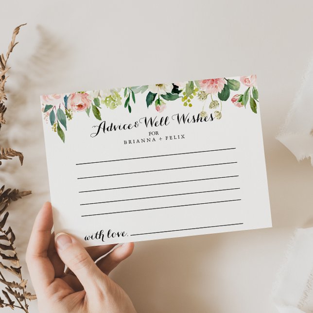 Tarjeta de consejo simple del Boda de follaje verd (Subido por el creador)