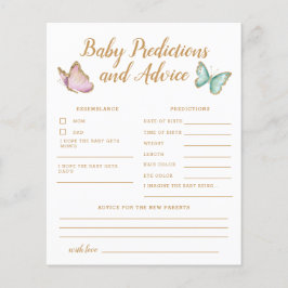 Tarjeta de consejo y predicciones para bebés con d