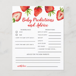 Tarjeta de consejo y predicciones para bebes de fr