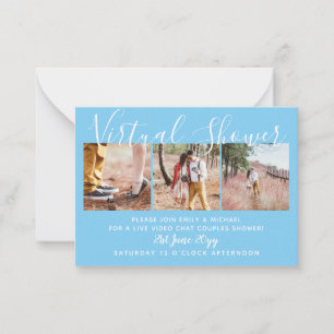 Tarjeta De Consejos 20 Virtual Shower Boda de FOTO presupuesto de chat