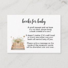 Tarjeta De Consejos A New Chapter Begins Books for Baby Insert