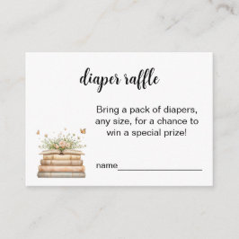 Tarjeta De Consejos A New Chapter Begins Diaper Raffle Insert