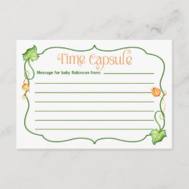 Tarjeta De Consejos Actividad de cápsula del tiempo para baby shower d