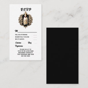 Tarjeta De Consejos Acto de espuma de corbata negra formal rsvp