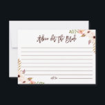 Tarjeta De Consejos Acuarela Bohemia consejos para la novia<br><div class="desc">Da tu consejo para la hermosa novia. Un consejo floral sensacional para la tarjeta de novia con flores acuarelas. Esta tarjeta de consejo floral rústica será perfecta para duchas nupciales con temática de primavera,  otoño o chic.</div>