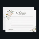 Tarjeta De Consejos acuarela magnolia floral<br><div class="desc">Un diseño floral sencillo con hermosas flores de acuarela de magnolia. No dude en cambiar los colores y detalles del texto.</div>