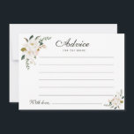 Tarjeta De Consejos acuarela magnolia floral<br><div class="desc">Un diseño floral sencillo con hermosas flores de acuarela de magnolia. No dude en cambiar los colores y detalles del texto.</div>