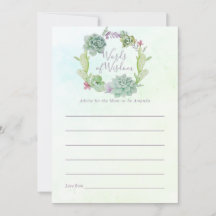 Acuarela Suculenta Consejos de Mamá de Baby Shower