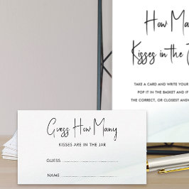 Tarjeta De Consejos Adivina cuántas cartas de juego de ducha de novia