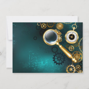 Tarjeta De Consejos Ampliador en estilo Steampunk