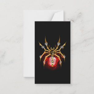 Tarjeta De Consejos Araña de vapor sobre negro