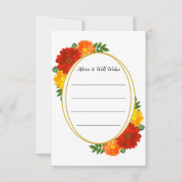 Tarjeta De Consejos Autumn Florals Bridal Shower