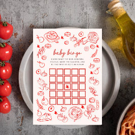 Tarjeta De Consejos Baby Bingo | Mamma Mia Italian Baby Shower Game