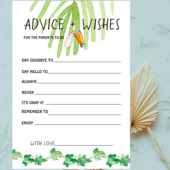 Tarjeta de consejos Baby Shower a base de bewery a (Subido por el creador)