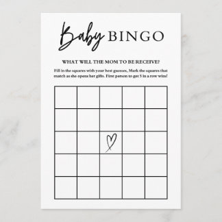 Tarjeta De Consejos Baby Shower Bingo Card Game