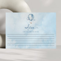 Baby Shower Blue Hot Air Balloon