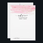 Tarjeta De Consejos Baby Shower color agua rosa y dorado de Rubor<br><div class="desc">Esta tarjeta de consejo para bebés color rosa y dorado es perfecta para una simple ducha de bebé. El lujoso diseño femenino presenta una textura color agua rosa claro con un toque de polvo falso purpurina de oro y un elegante tipo de letra de escritura caligráfica. Nota: Este diseño no...</div>