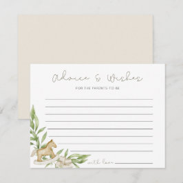 Tarjeta De Consejos Baby Shower desea consejos neutros en cuanto al gé